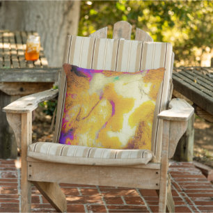 Limestone in Mustard Outdoor Pillow