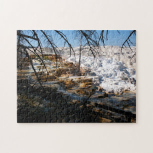 Limestone terrace Mammoth Hot Spring Yellowstone Jigsaw Puzzle