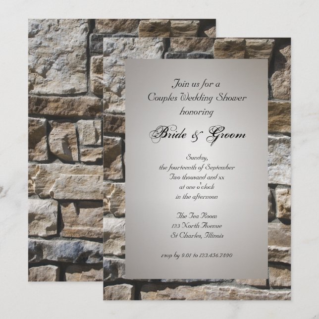 Limestones Couples Wedding shower Invitation (Devant / Derrière)