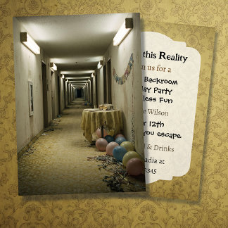 Liminal Backroom Birthday Party Invitation