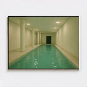 Liminal Indoor Pool Dreamcore Poster – Surreal