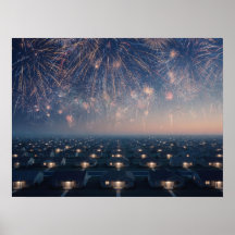 Liminal Suburban Fireworks Night