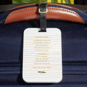 Liminality Luggage Tags by Poet Adiela Akoo