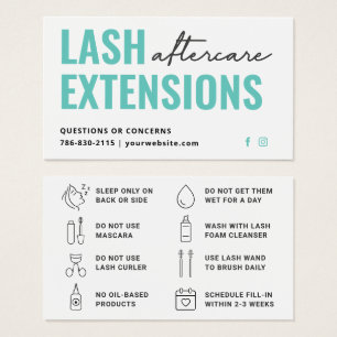 Limite minimale des extensions Eyelash Lash Carte 