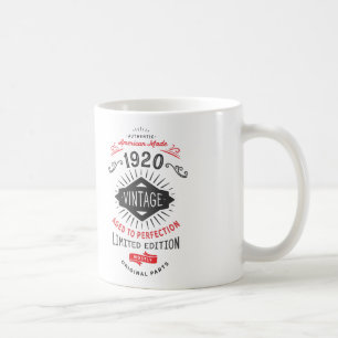 Limited Edition 100th Birthday Born in 1920 Coffee Mug