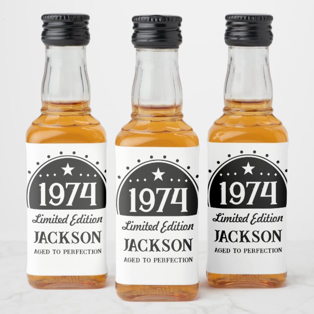 Limited Edition 50th Birthday  Liquor Bottle Label (Bottles)