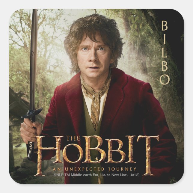 Limited Edition Artwork: BILBO BAGGINS™ Square Sticker (Front)