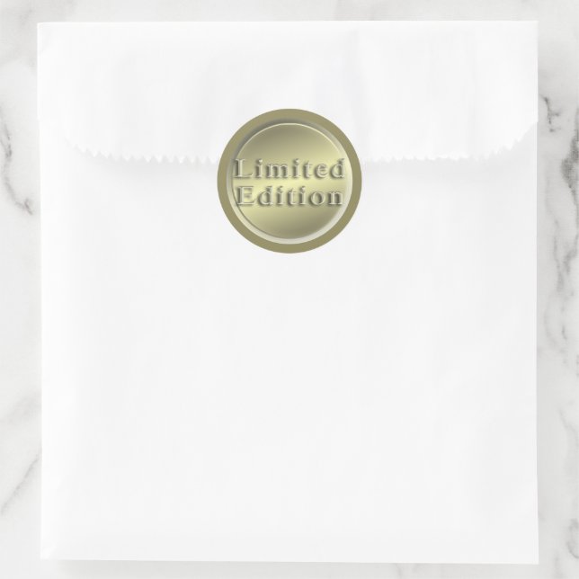 Limited Edition Faux Gold Classic Round Sticker (Bag)