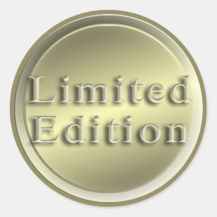 Limited Edition. Gold Classic Round Sticker