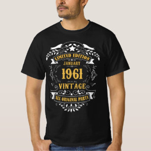 Limited Edition January 1961 Vintage All Original T-Shirt