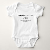 Limited Edition of One Vintage Typewriter Funny Baby Bodysuit (Front)