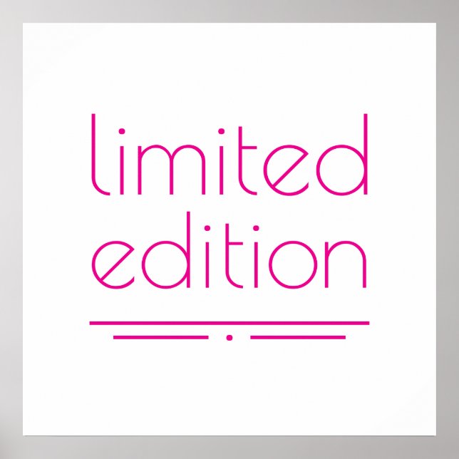 Limited Edition - One of a Kind Poster (Front)