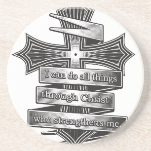 Limited Edition Philippians 4:13 Christian Bible Coaster
