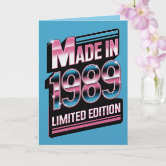 Limited Edition Retro 1989 Birthday Card