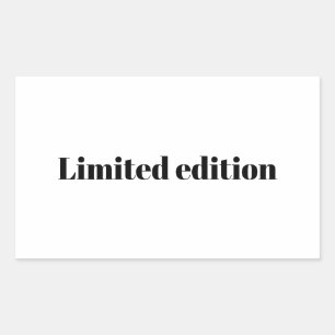 Limited edition text sticker