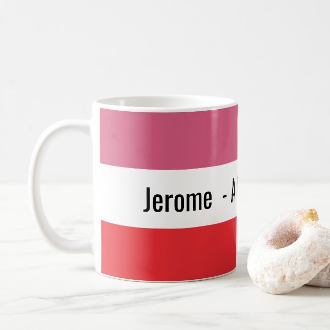 Limited Edition  Two Tone Personalized  Coffee Mug (With Donut)