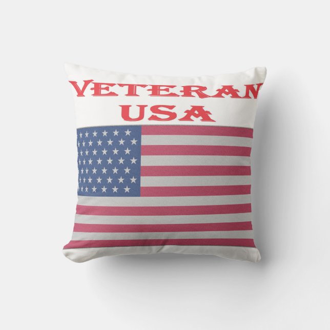 Limited Edition Veteran USA - SELLING OUT FAST!! Throw Pillow (Front)