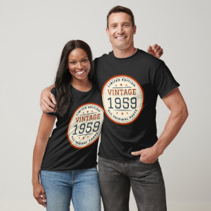 Limited Edition Vintage 1959 All Original Parts T-Shirt