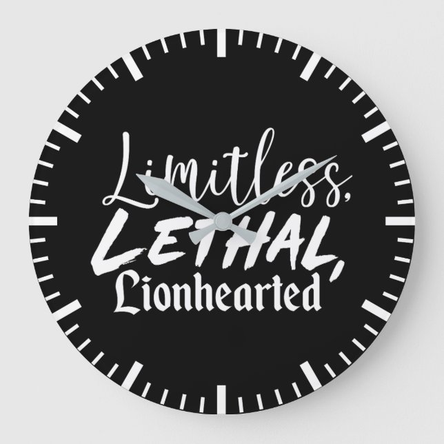 Limitless - Gym, Hustle, Success Motivation Large Clock (Front)