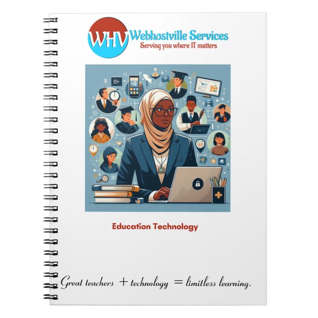"Limitless Learning:Great Teachers & Tech notebook (Front)