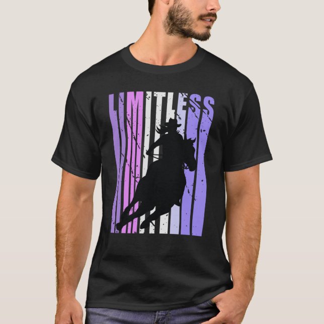 Limitless Purple Cowgirl Hat Cow Girls Rodeo Weste T-Shirt (Front)