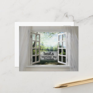 Limits increase my freedom -Motivation Affirmation Postcard