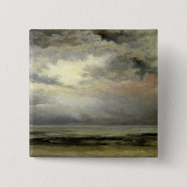 L'Immensite 2 Inch Square Button (Front)