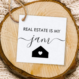 L'immobilier est mon étiquette cadeau de confiture