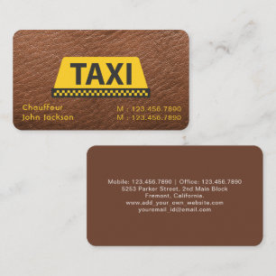 Limo & Taxi Driver Modern City Professional Car Business Card
