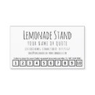 limonade. carte perforée de fidélité