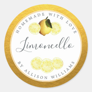Limoncello Étiquette Classic Gold sur mesure