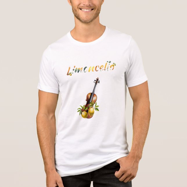 Limoncello fun lemon cello play on words t-shirt Tri-Blend shirt (Front)