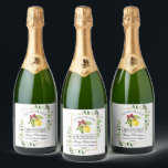 Limoncello Greenery Merry Christmas Bottle Labels<br><div class="desc">Elegant Watercolor Lemon Greenery Holiday Red Bow Homemade Limoncello Merry Christmas Mini Bottle Labels</div>