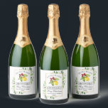 Limoncello Greenery Merry Christmas Bottle Labels<br><div class="desc">Elegant Watercolor Lemon Greenery Holiday Red Bow Homemade Limoncello Merry Christmas Mini Bottle Labels</div>