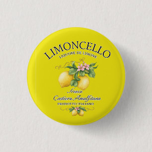 Limoncello Italy Amalfi Coast 1 Inch Round Button