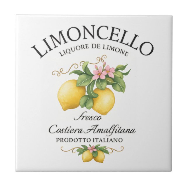 Limoncello Italy Amalfi Coast Tile (Front)