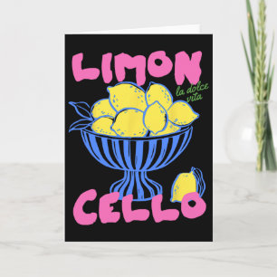 Limoncello Italy Lemons Amalfi Coast Vacation Trip Card