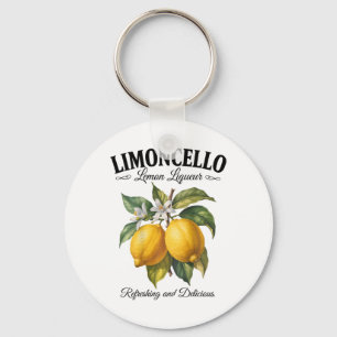 Limoncello Italy Vintage Refreshing Lemon Vacation Keychain