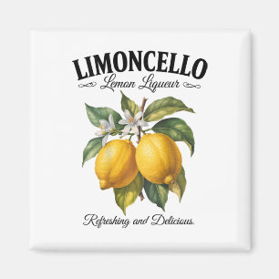Limoncello Italy Vintage Refreshing Lemon Vacation Magnet