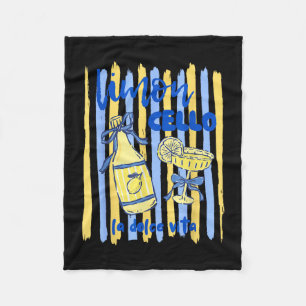 Limoncello la dolce vita amalfi coast lemon fleece blanket