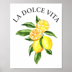 Limoncello La Dolce Vita Italian Lemon  Poster