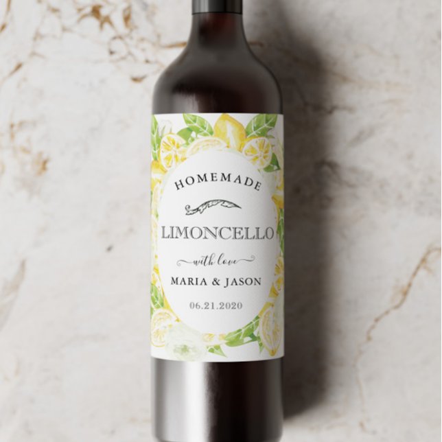 Limoncello Lemon Tree Favoriser Mini Étiquette bou (Créateur téléchargé)