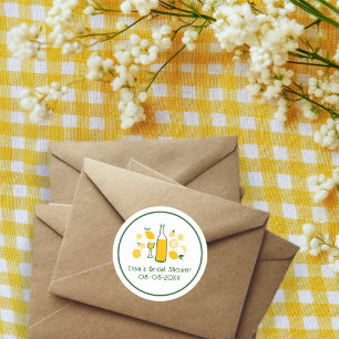 Limoncello Lemonade Lemon CUSTOM Bridal Shower Classic Round Sticker