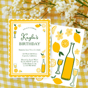 Limoncello Lemonade Lemons CUSTOM BIRTHDAY PARTY  Invitation