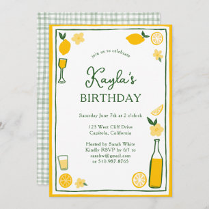 Limoncello Lemonade Lemons CUSTOM BIRTHDAY PARTY  Invitation