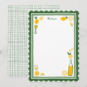 Limoncello Lemonade Lemons CUSTOM Birthday  Thank You Card