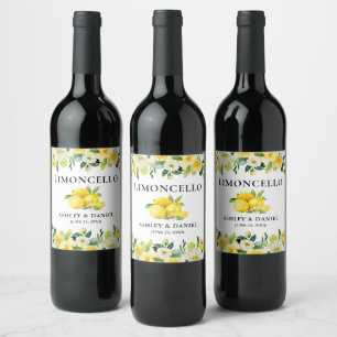 Limoncello Mariage citron Étiquette bouteille