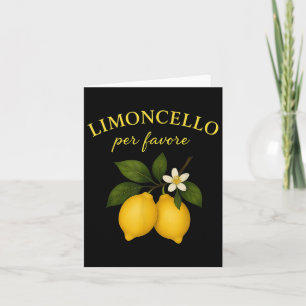 Limoncello Per Favore Italian Shirts For Women Fun Card