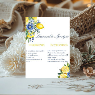 Limoncello Pritzer Recipe Bridal Shower Favour Car Pedestal Sign