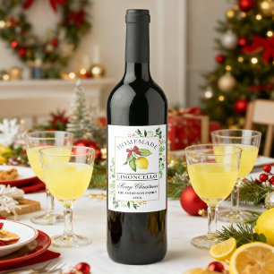 Limoncello Verdure Noël Bottle Étiquettes